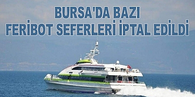 Bursa'da Bazı Feribot Seferleri İptal Edildi