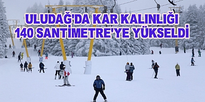 Uludağ'da Kar Kalınlığı 140 Santimetre'ye Yükseldi