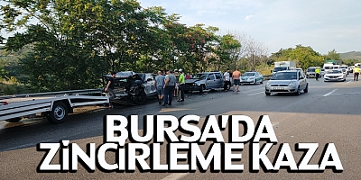 Bursa'da 15 Araçlık Zincirleme Kaza