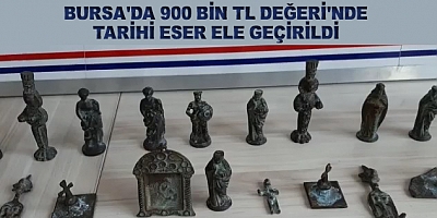 Bursa'da 3 Tarihî Eser Kaçakçısına Suçüstü