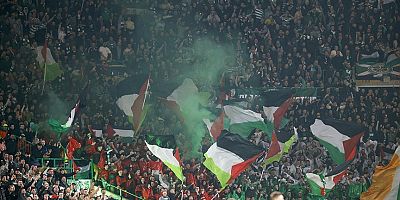 Celtic maçında Filistin'e destek veren taraftar grubu tribüne alınmadı