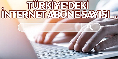 Türkiye'deki internet abone sayısı...